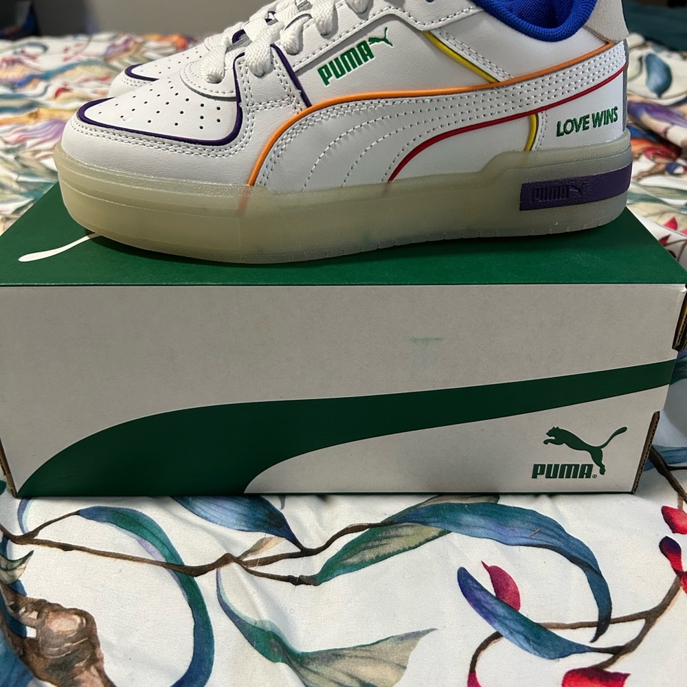 PUMA Women’s Shoes - White with Multicolor Accents